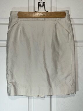 J. Crew Cream Pencil Skirt - Tailored Sleek Cut